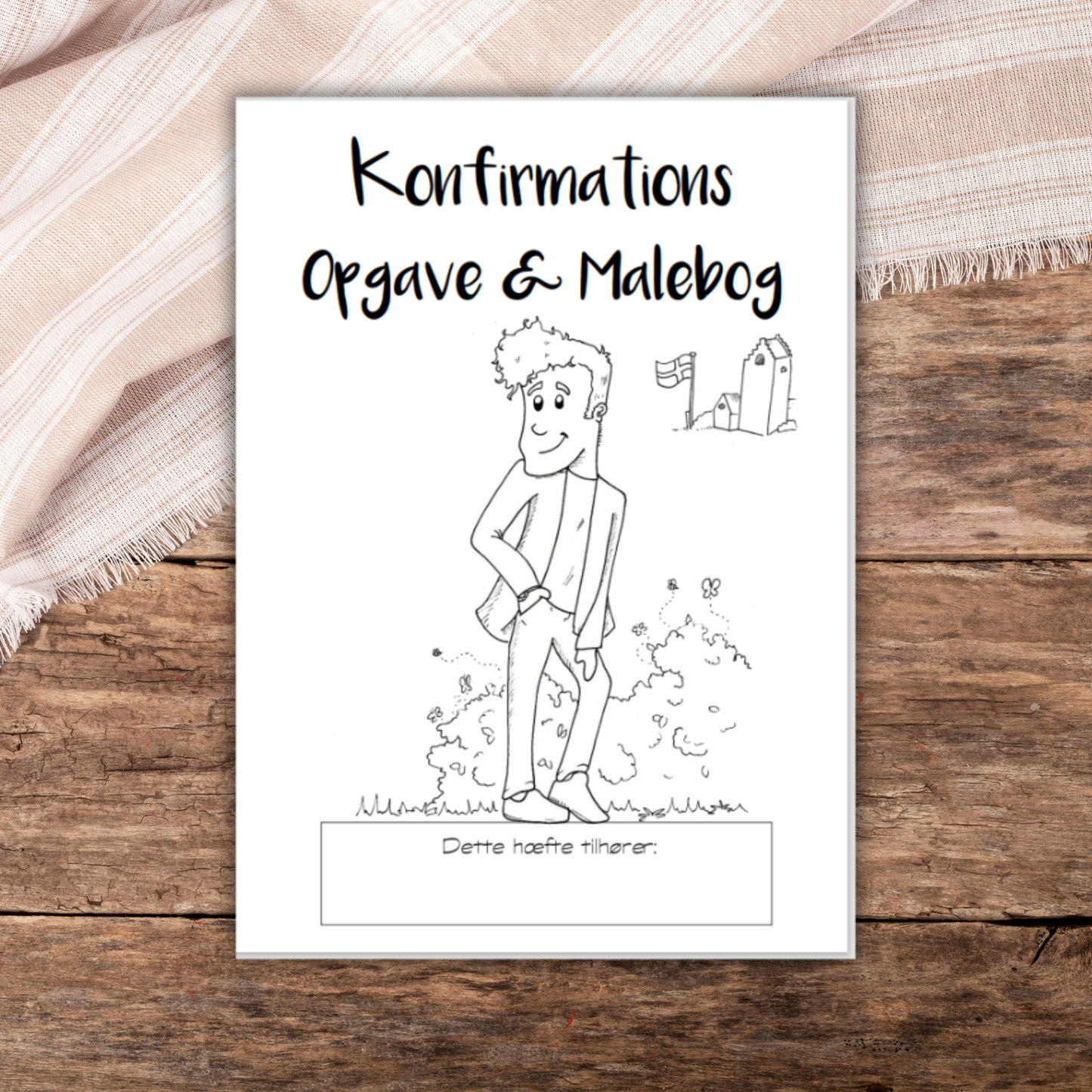 Konfirmations Male og Opgavebog, Dreng