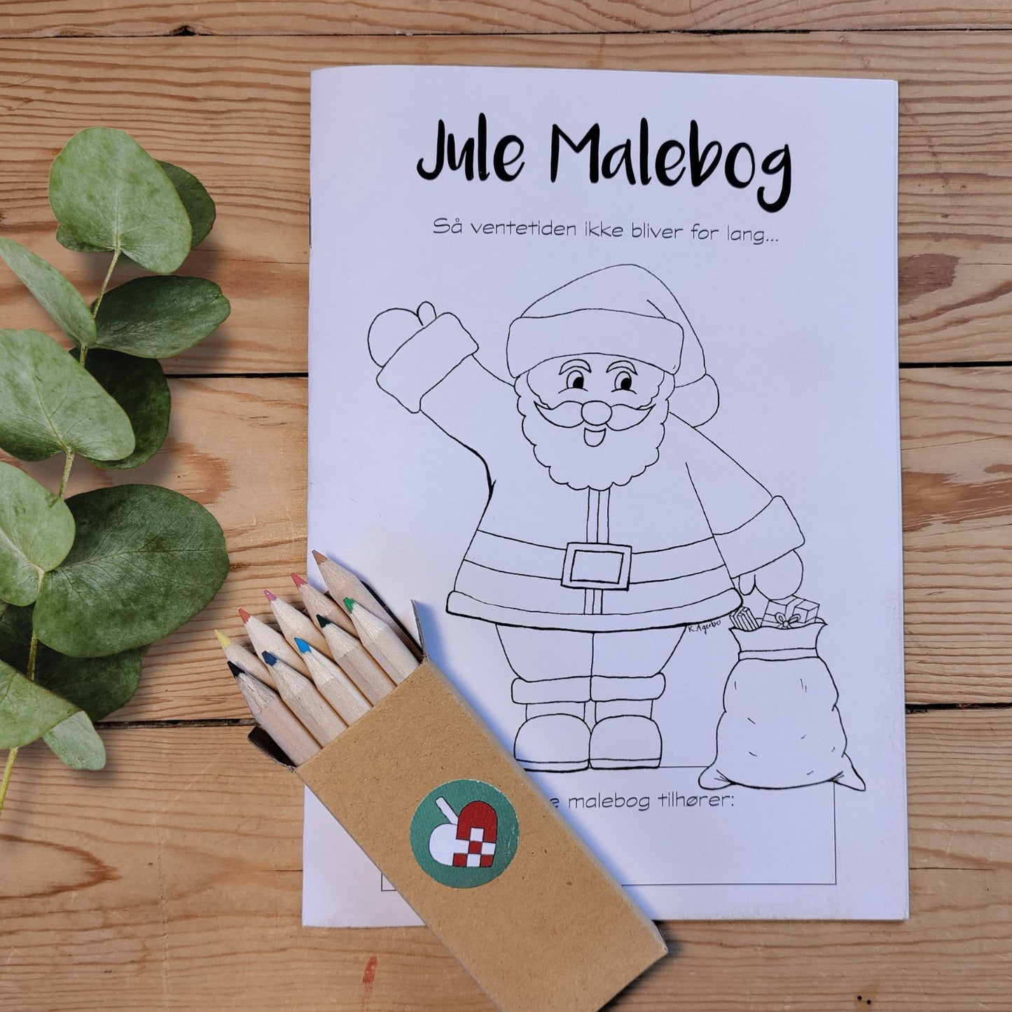 Jule Male- og Opgavebog m. farver