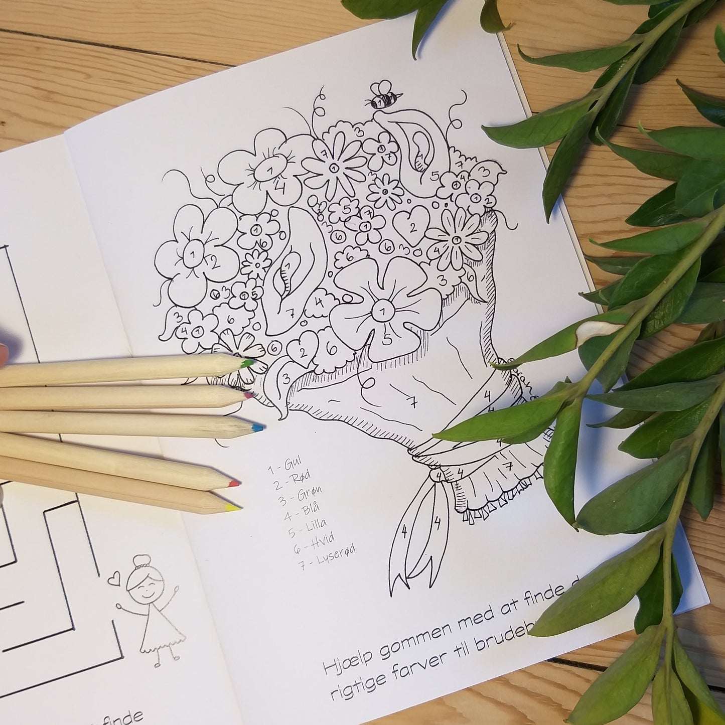 Bryllups Male og Opgavebog, Gavekit