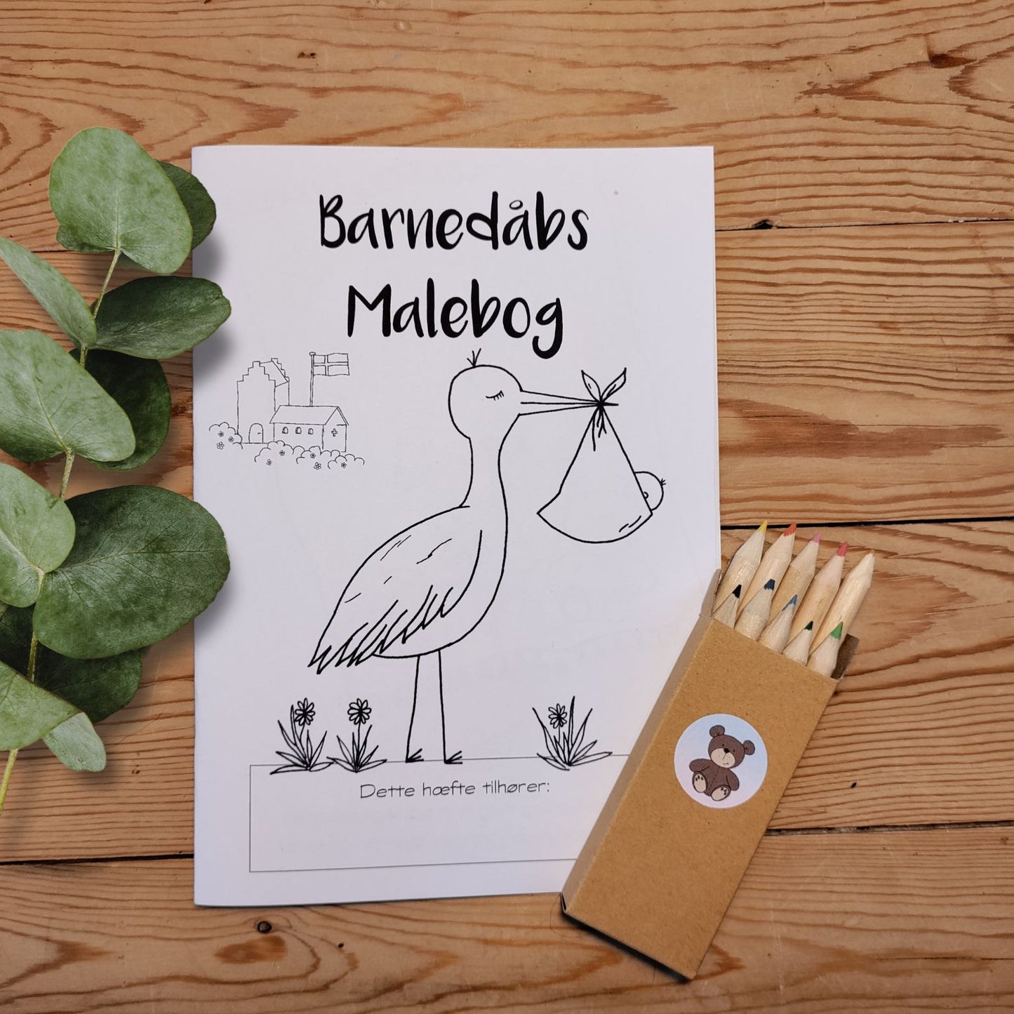 Barnedåbs Male og Opgavebog m. farver