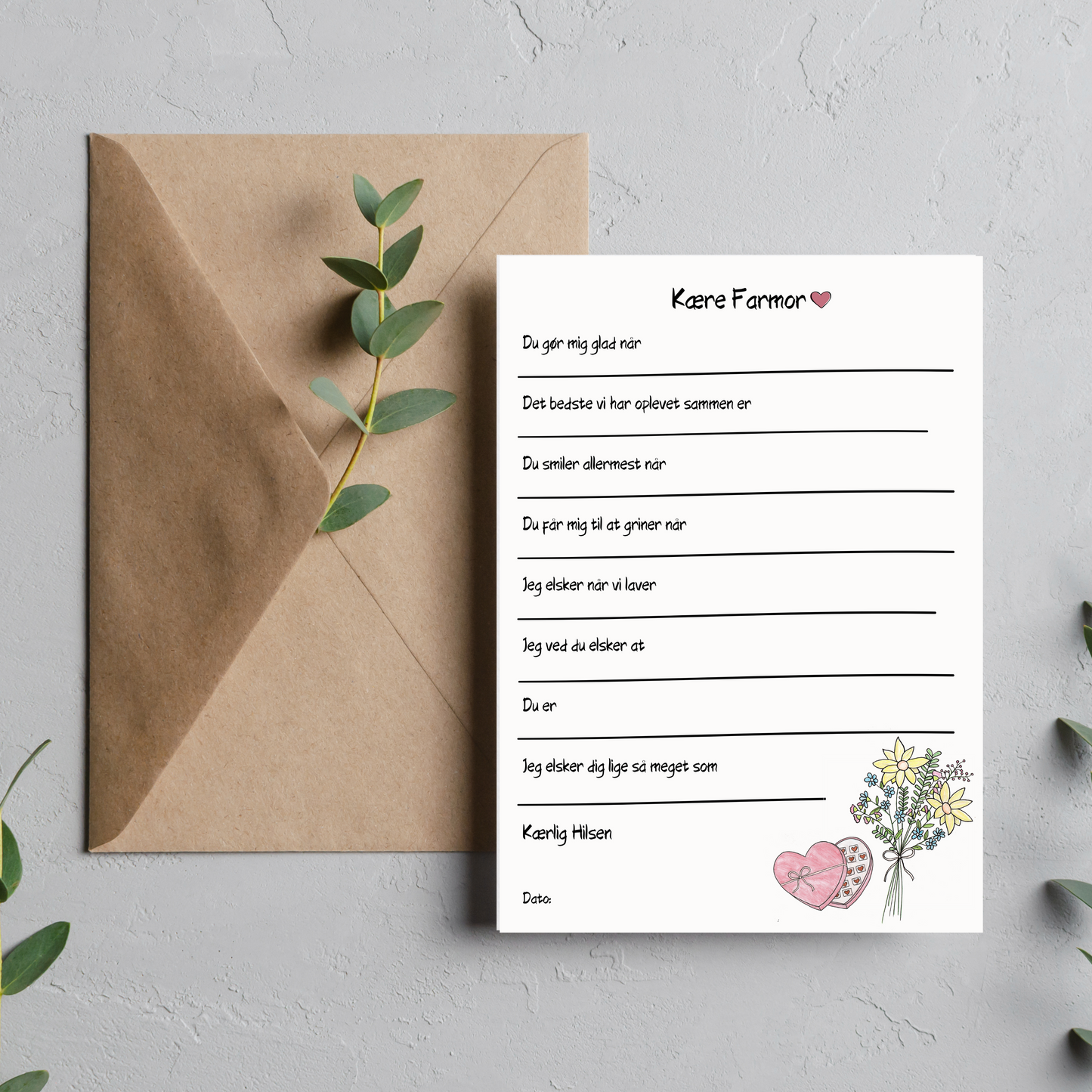 A5-kort, Kære Farmor