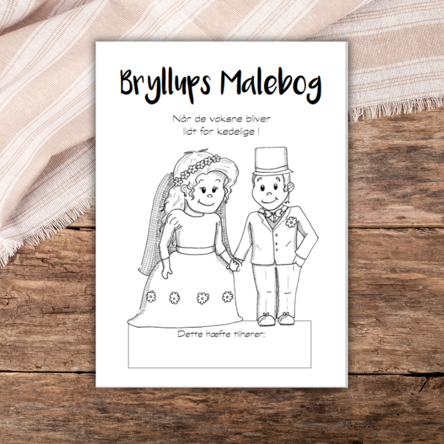 Bryllups Male og Opgavebog
