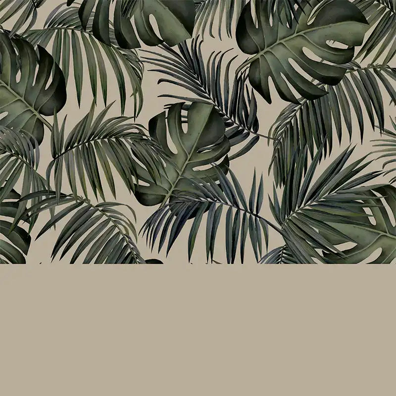 Gavepapir, Palm Leaves Green, 5m x 55cm
